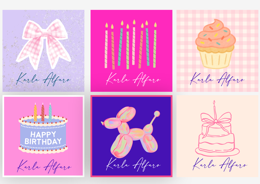 Birthday Girly Tags(12 pcs)