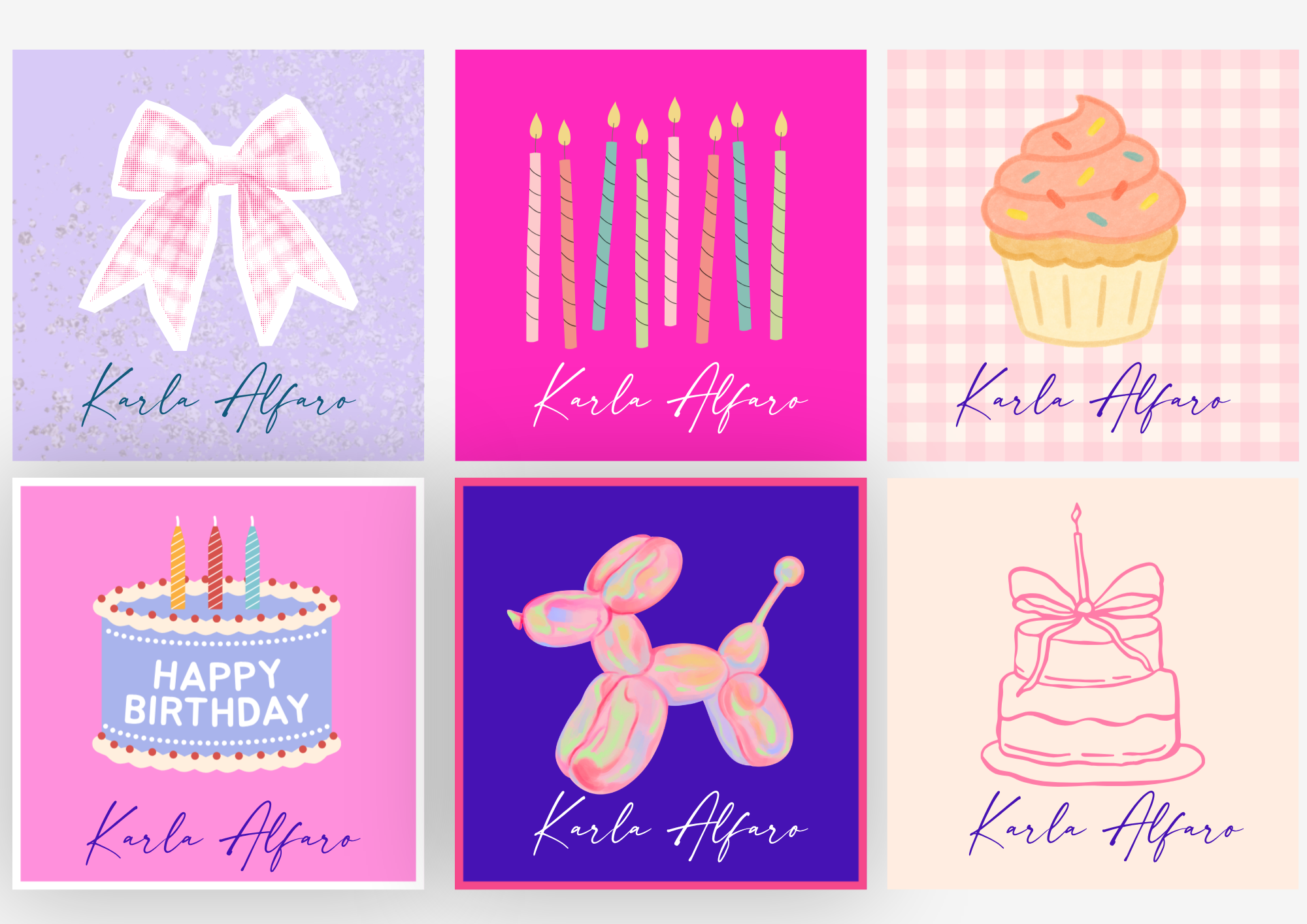 Birthday Girly Tags(12 pcs)