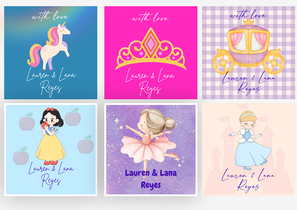 With Love Princess Tags ( 12 pcs )