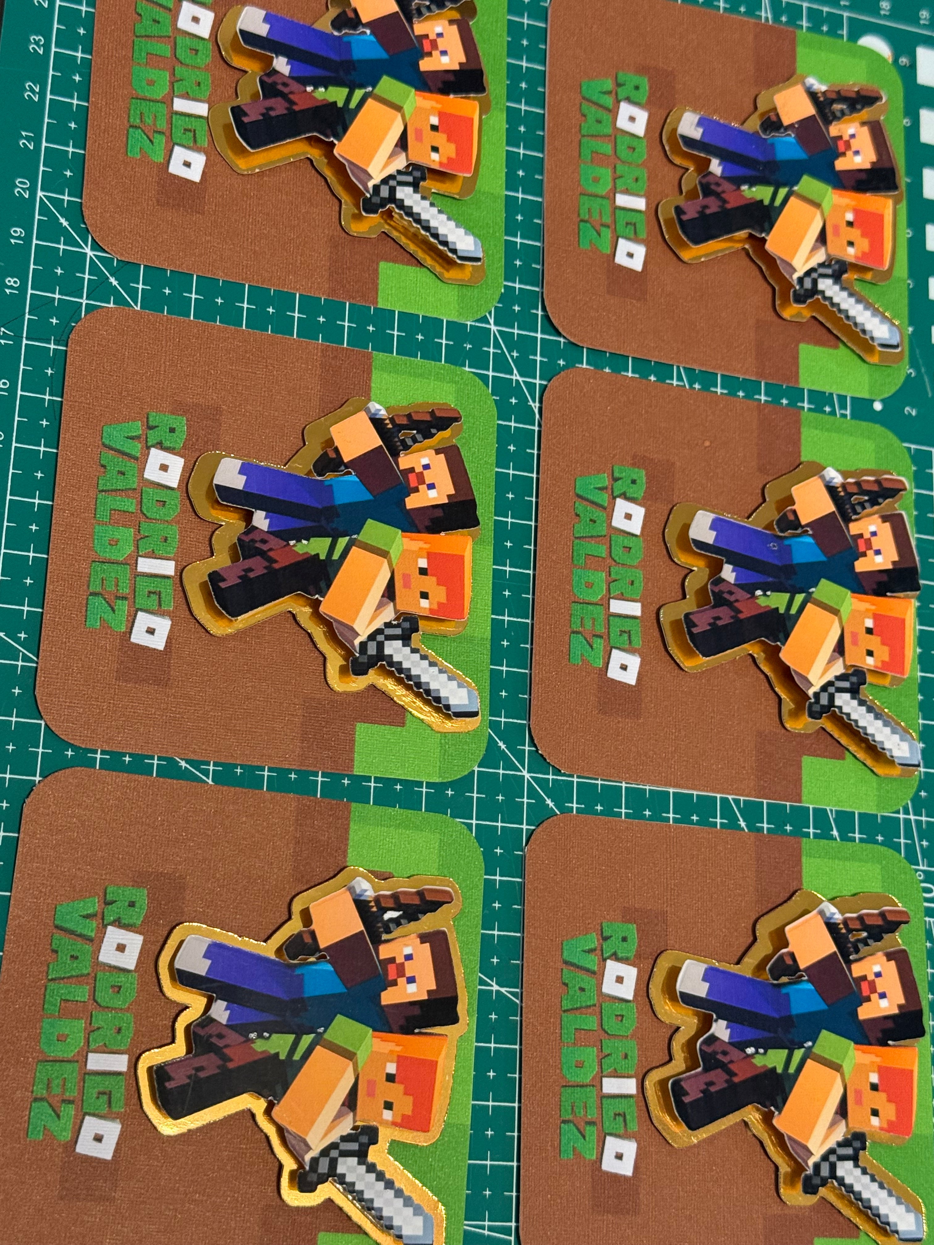 Minecraft Tags 3D (12 pcs)